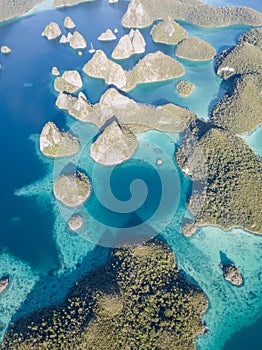 Aerial View of Limestone Islands in Wayag, Raja Ampat