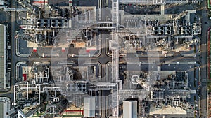 Aerial view liquid chemical tank terminal, Storage of liquid chemical and petrochemical products tank, Oil and gas storage tanks