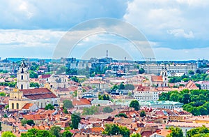 Aerial view of the lithuanian capital vilnius from the three crosses hill....IMAGE
