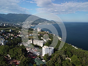 Aerial View of Livadia Palace - located on the shores of the Black Sea in the village of Livadia in the Yalta region of