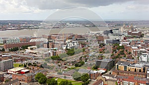 An Aerial View of Liverpool Looking Northwest