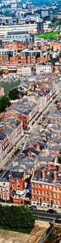 Aerial view of Liverpool, UK residential area