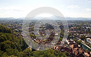 Aerial view of Ljubljana