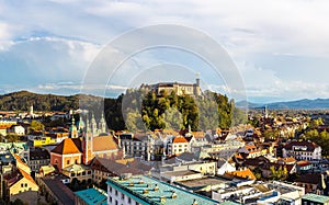 Aerial view of Ljubljana in Slovenia