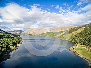 Aerial view of Loch Creran by the Loch Creran bridge photo