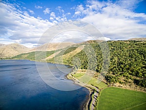 Aerial view of Loch Creran by the Loch Creran bridge photo