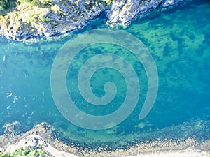 Aerial view of Loch Creran by the Loch Creran bridge photo