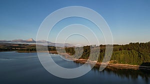 Aerial view of loch Lintrathen, Scotland