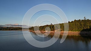 Aerial view of loch Lintrathen, Scotland