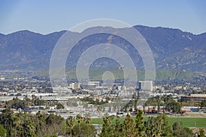 Aerial view of Loma Linda cityscape photo