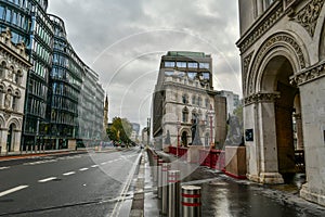 Aerial view of London old and new Buildings - UK