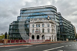 Aerial view of London old and new Buildings - UK