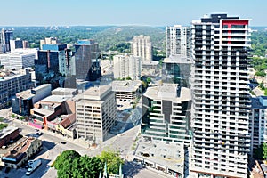 Aerial view of the London, Ontario, Canada city center