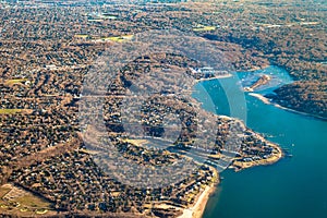 aerial view of Long Island New York communities