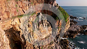 Aerial view of Longdong Bay Geology Park ,Taiwan