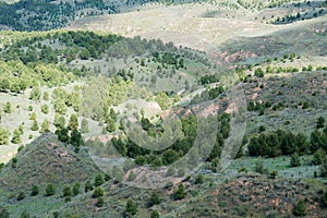Aerial view of Los Cerros Park, from one of its hills. Alcala de Henares, Madrid photo