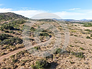 Aerial view of Los Penasquitos Canyon Preserve, San Diego