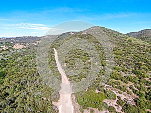 Aerial view of Los Penasquitos Canyon Preserve, San Diego