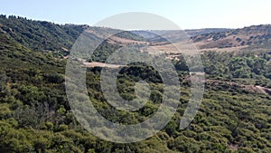 Aerial view of Los Penasquitos Canyon Preserve, San Diego