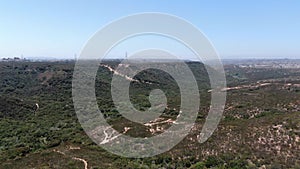 Aerial view of Los Penasquitos Canyon Preserve during summer season.