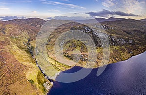 Aerial view of Lough EA between Ballybofey and Glenties in Donegal - Ireland photo