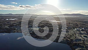 Aerial view of Lough fad in winter, County Donegal, Republic of Ireland