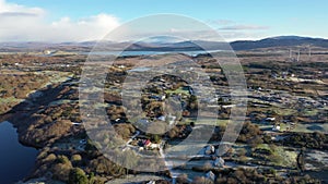 Aerial view of Lough fad in winter, County Donegal, Republic of Ireland