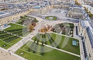 Aerial view of Louvre museum photo