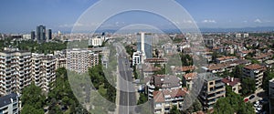 Aerial view of Lozenets District, Sofia, Bulgaria