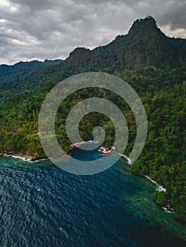 Lubang Buaya Beach in Morella, Central Maluku, Indonesia photo