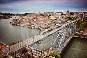 Aerial View Of Luis I Bridge