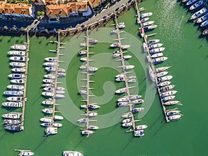 Aerial view of luxurious and touristic Vilamoura, Algarve, Portugal photo