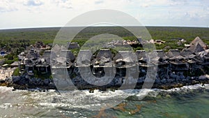 Aerial view of the luxury hotel Azulik in Tulum.