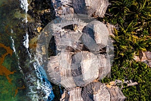 Aerial view of the luxury hotel Azulik in Tulum.