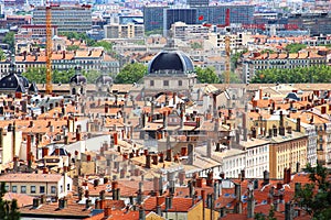 Aerial view of Lyon, France