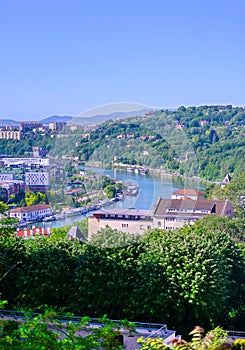 Aerial view of Lyon, France