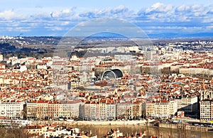 Aerial view of the Lyon Opera House