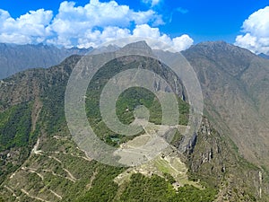 Aerial view of Machu Picchu, Peru