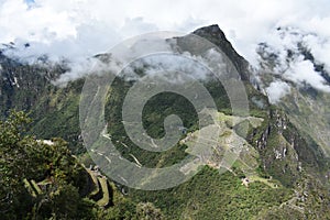 Aerial view of Machu Picchu, Peru