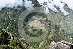 Aerial view of Machu Picchu, Peru