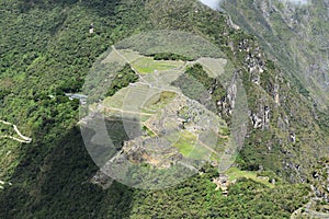 Aerial view of Machu Picchu, Peru