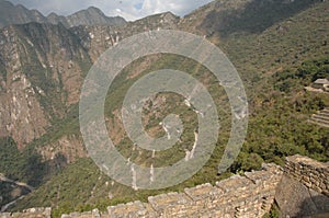 Aerial view from Machu Picchu, Peru