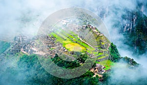 Aerial view of Machupicchu