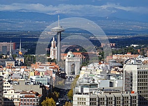 Aerial view in Madrid. Spain.