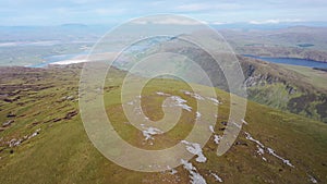 Aerial view of Maghera and Ardara from Slieve Tooey in County Donegal - Ireland