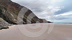 Aerial view of Maghera beach by Ardara, county Donegal, Ireland