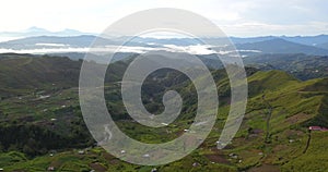 Aerial view of majestic Mount Kinabalu, Kundasang Sabah