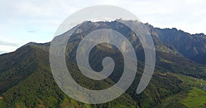 Aerial view of majestic Mount Kinabalu, Kundasang Sabah