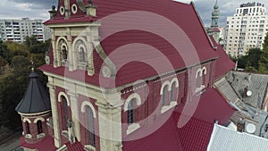 Aerial View of the Majestic Old Church of St. Josaphat.