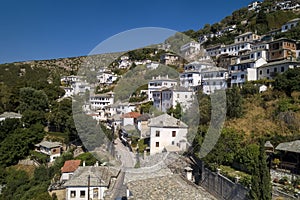 Aerial view at Makrinitsa village of Pelion, Greece